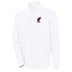 NBA - Miami Heat Antigua Hunk Quarter-Zip Pullover Top - White