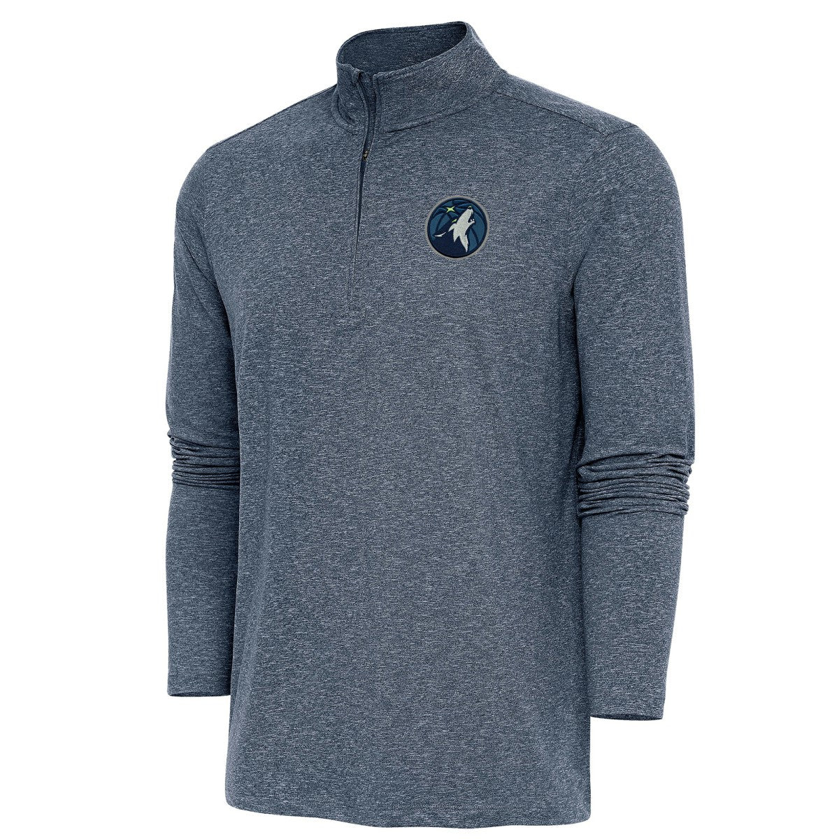 NBA - Minnesota Timberwolves Antigua Hunk Quarter-Zip Pullover Top - Heather Navy