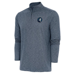 NBA - Minnesota Timberwolves Antigua Hunk Quarter-Zip Pullover Top - Heather Navy