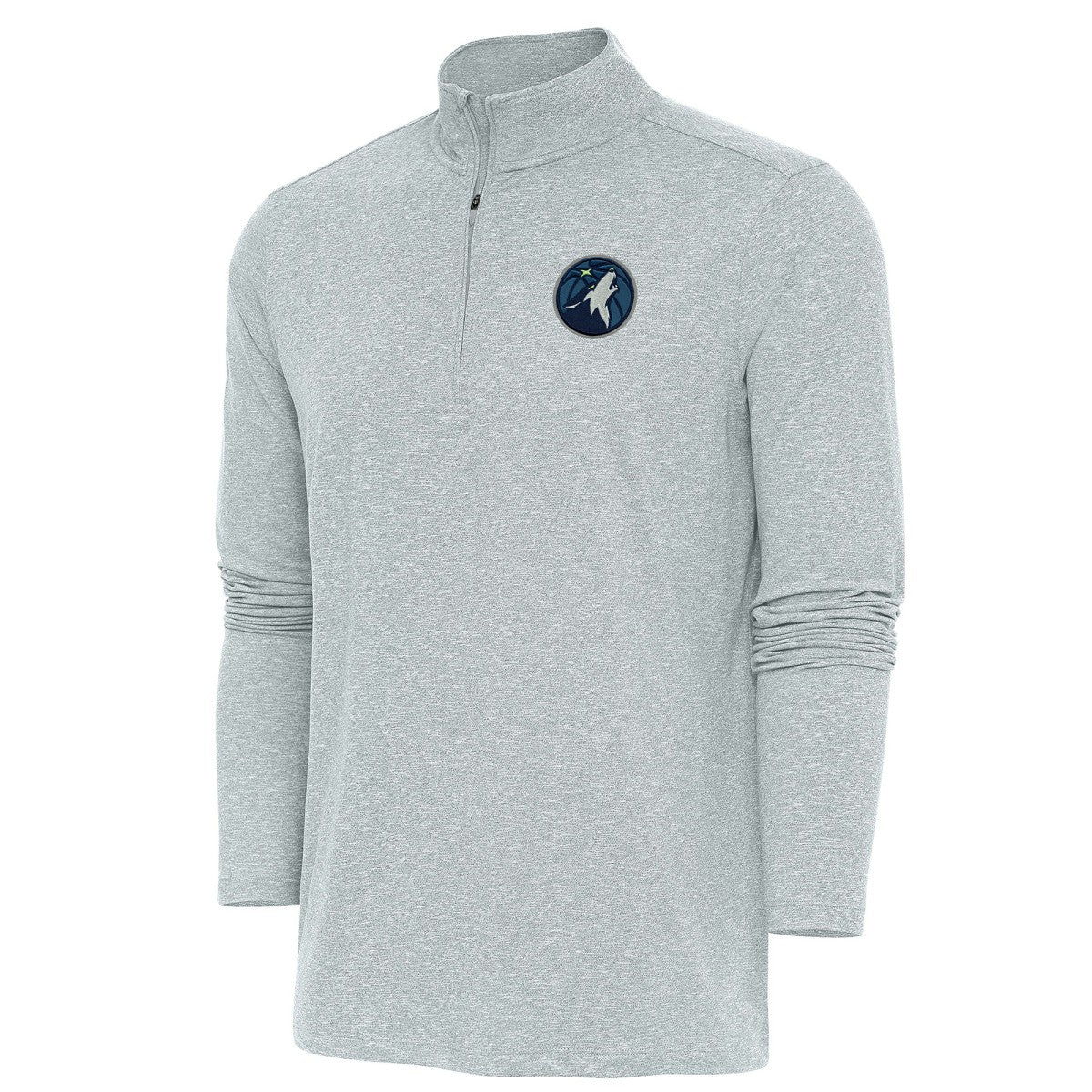 NBA - Minnesota Timberwolves Antigua Hunk Quarter-Zip Pullover Top - Heather Gray