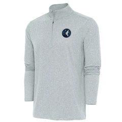 NBA - Minnesota Timberwolves Antigua Hunk Quarter-Zip Pullover Top - Heather Gray