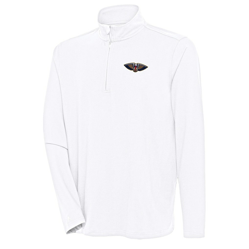 NBA - New Orleans Pelicans Antigua Hunk Quarter-Zip Pullover Top - White