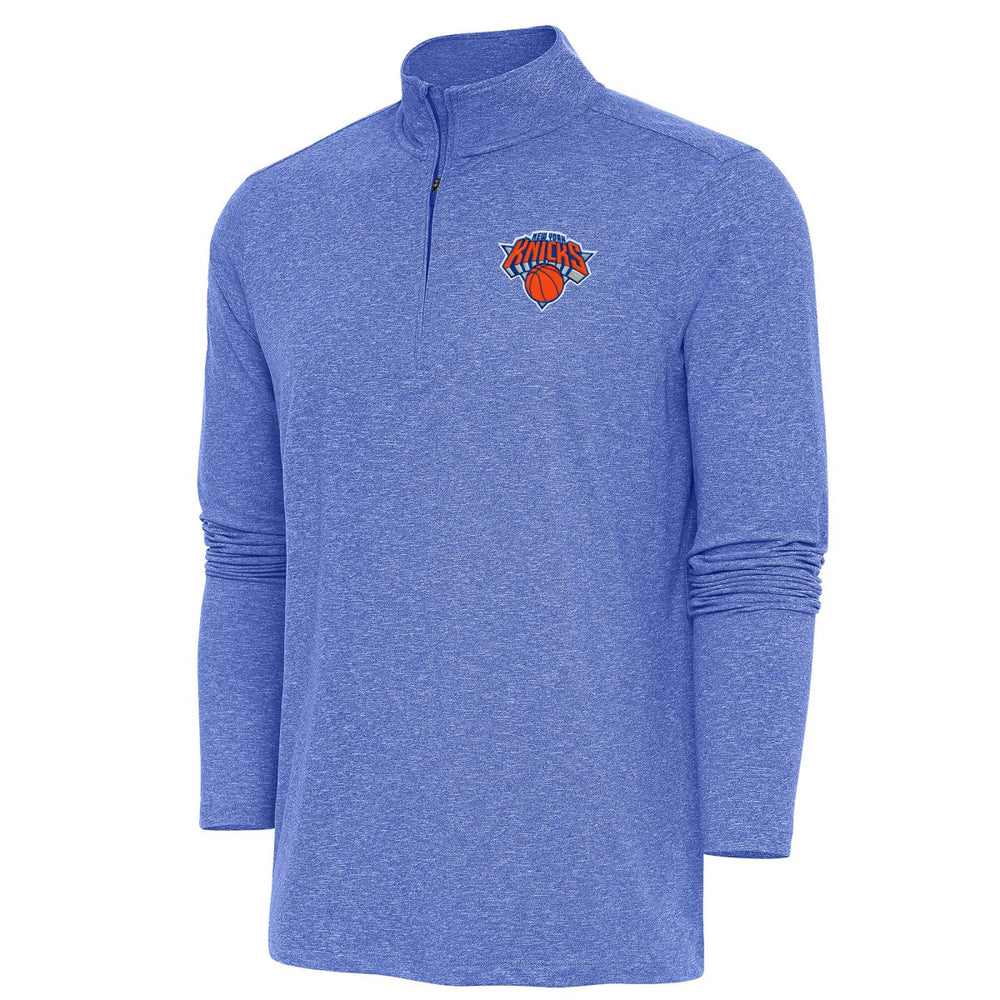 NBA - New York Knicks Antigua Hunk Quarter-Zip Pullover Top - Heather Royal