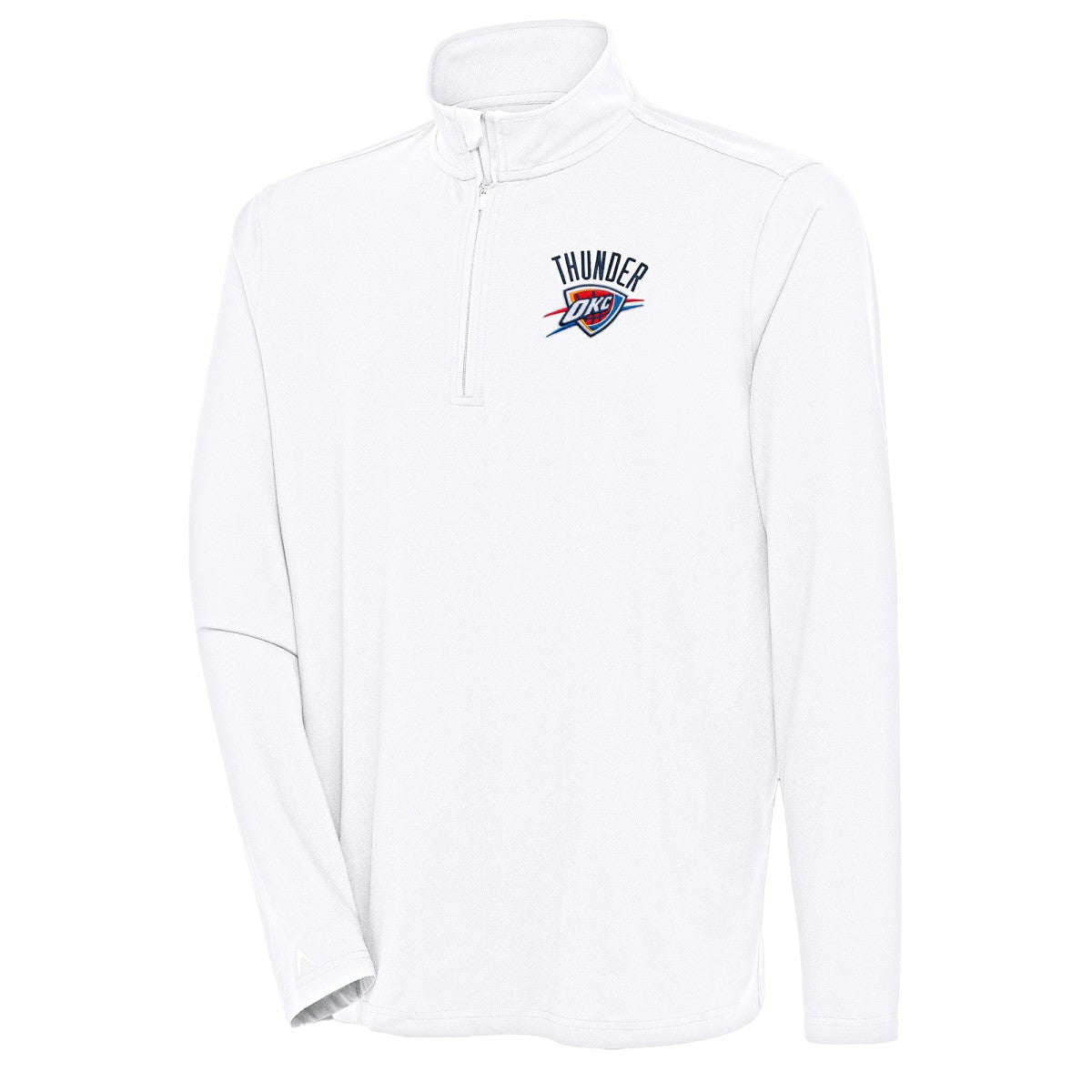 NBA - Oklahoma City Thunder Antigua Hunk Quarter-Zip Pullover Top - White