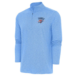 NBA - Oklahoma City Thunder Antigua Hunk Quarter-Zip Pullover Top - Heather Powder Blue