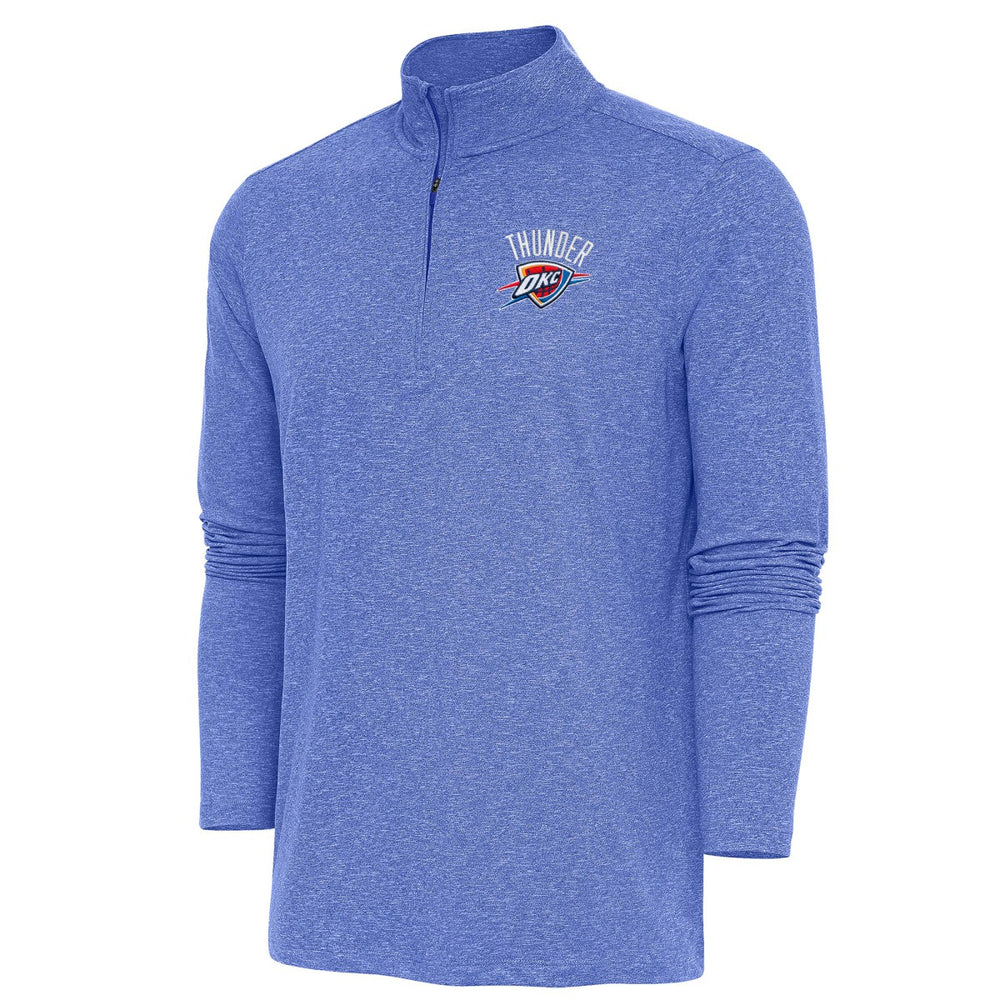 NBA - Oklahoma City Thunder Antigua Hunk Quarter-Zip Pullover Top - Heather Royal