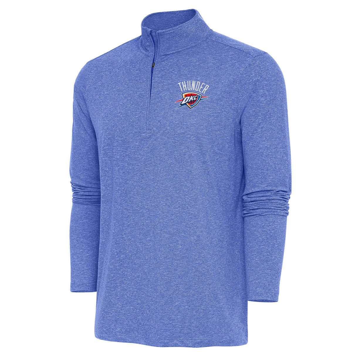 NBA - Oklahoma City Thunder Antigua Hunk Quarter-Zip Pullover Top - Heather Royal