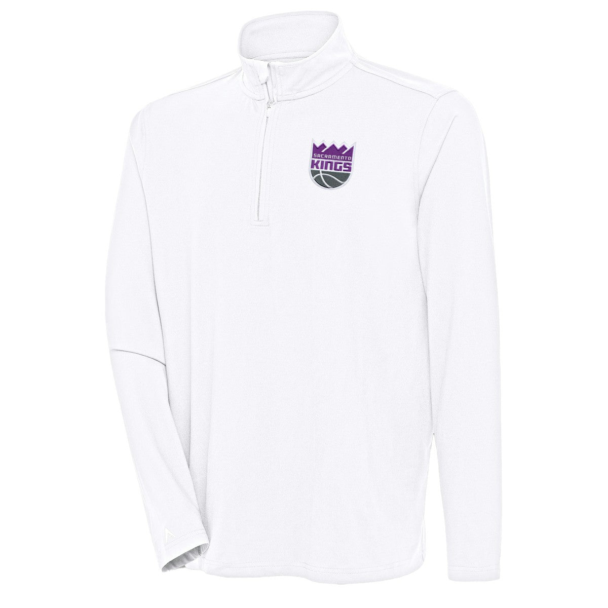 NBA - Sacramento Kings Antigua Hunk Quarter-Zip Pullover Top - White