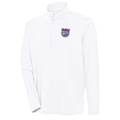 NBA - Sacramento Kings Antigua Hunk Quarter-Zip Pullover Top - White