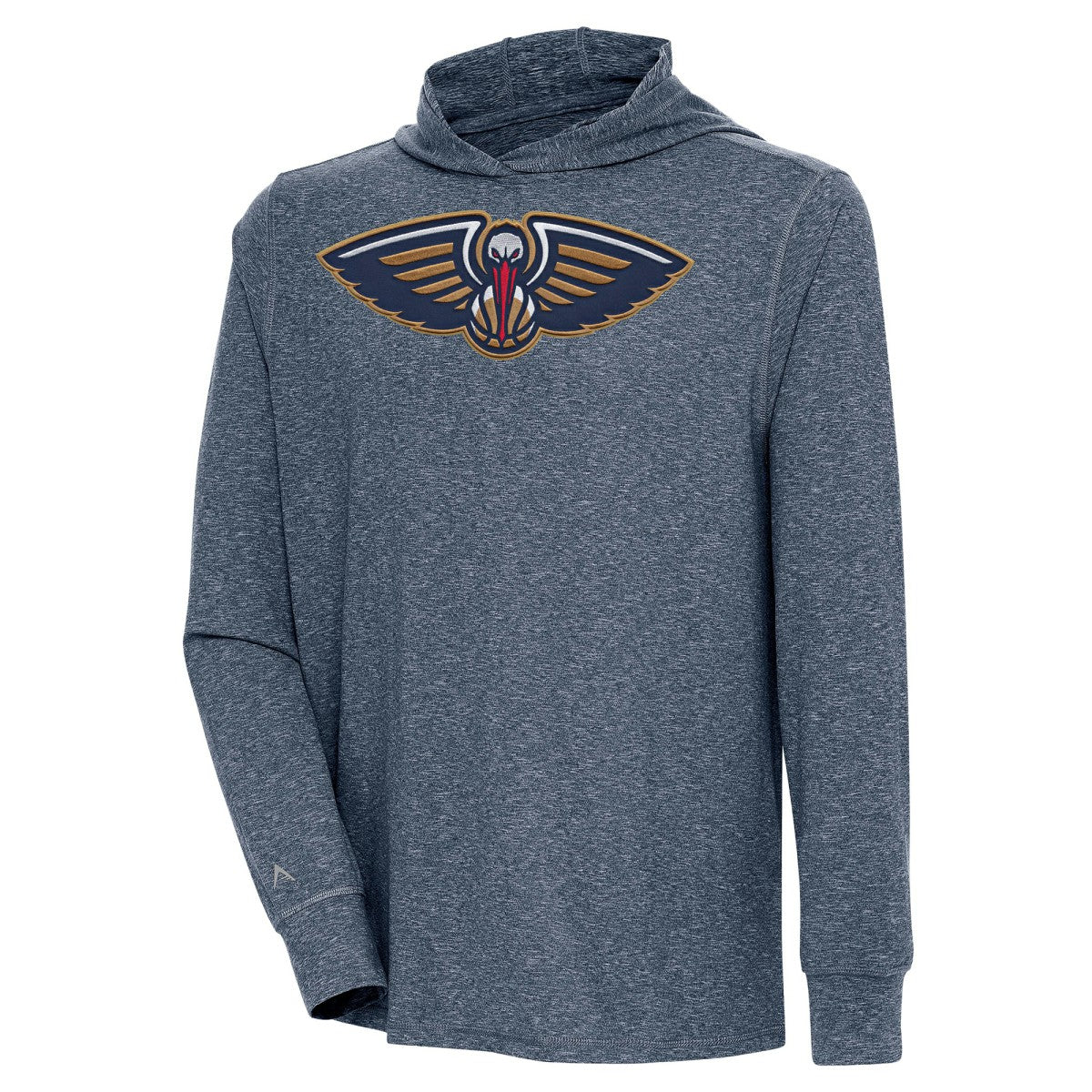 NBA - New Orleans Pelicans Antigua Saga Long Sleeve Hoodie T-Shirt - Heather Navy