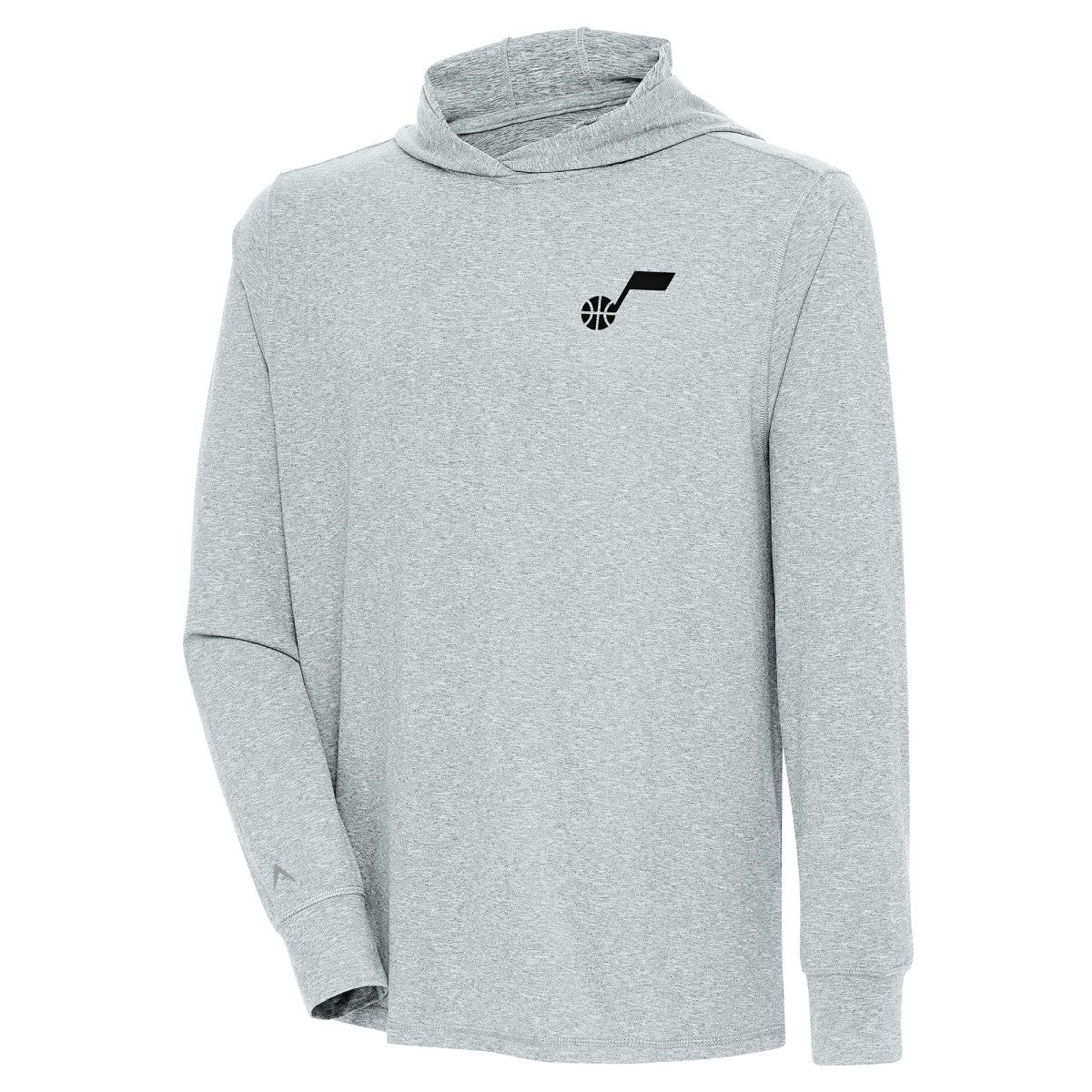 NBA - Utah Jazz Antigua Saga Long Sleeve Hoodie T-Shirt - Heather Gray