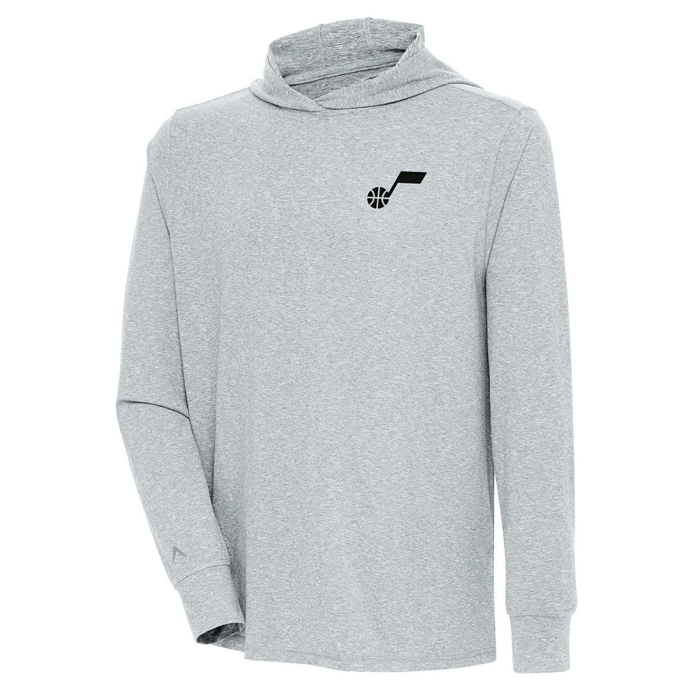 NBA - Utah Jazz Antigua Saga Long Sleeve Hoodie T-Shirt - Heather Gray