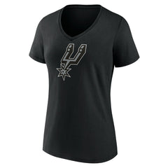 NBA - Victor Wembanyama San Antonio Spurs Women's Playmaker Name & Number V-Neck T-Shirt - Black