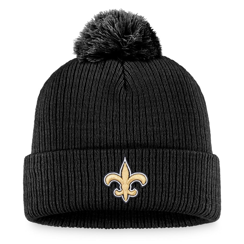 New Orleans Saints Women's Cuffed Knit Hat with Pom Black - Fanatics