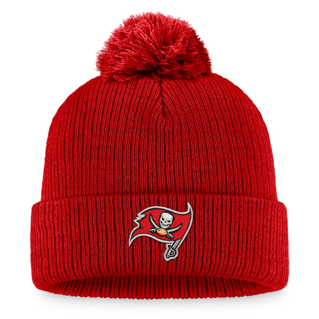 Tampa Bay Buccaneers Women's Cuffed Knit Hat with Pom Red - Fanatics