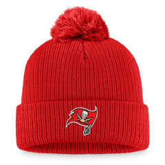 Tampa Bay Buccaneers Women's Logo Cuffed Knit Hat with Pom Cardinal - Fanatics
