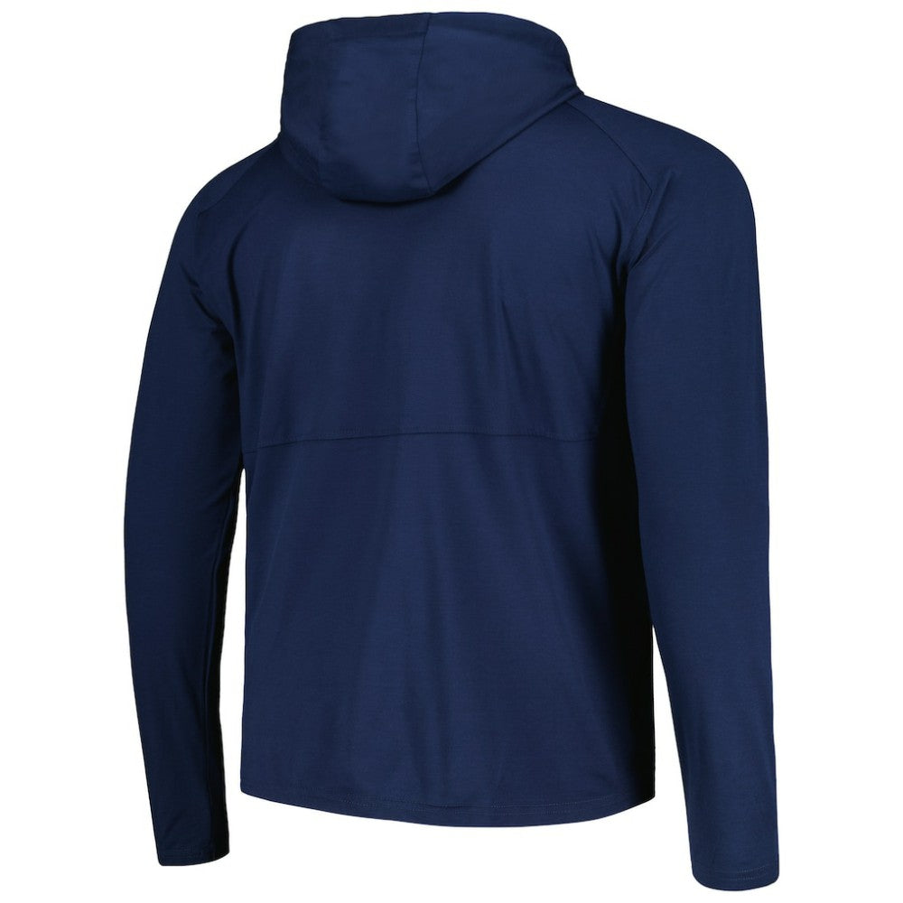 St. Louis Blues - Antigua Spikes Raglan Quarter-Zip Hoodie Heather Navy