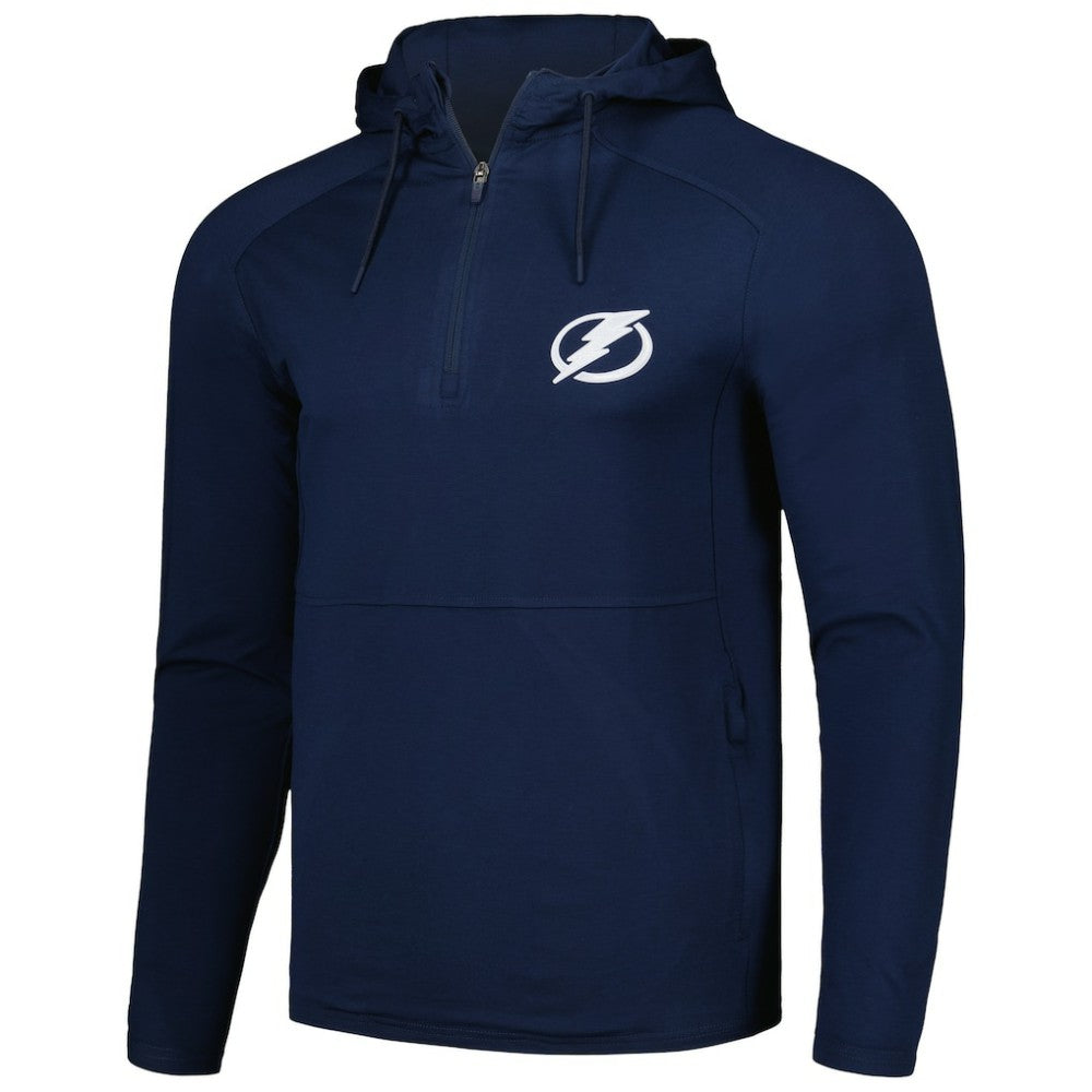 Tampa Bay Lightning - Antigua Spikes Raglan Quarter-Zip Hoodie Heather Navy