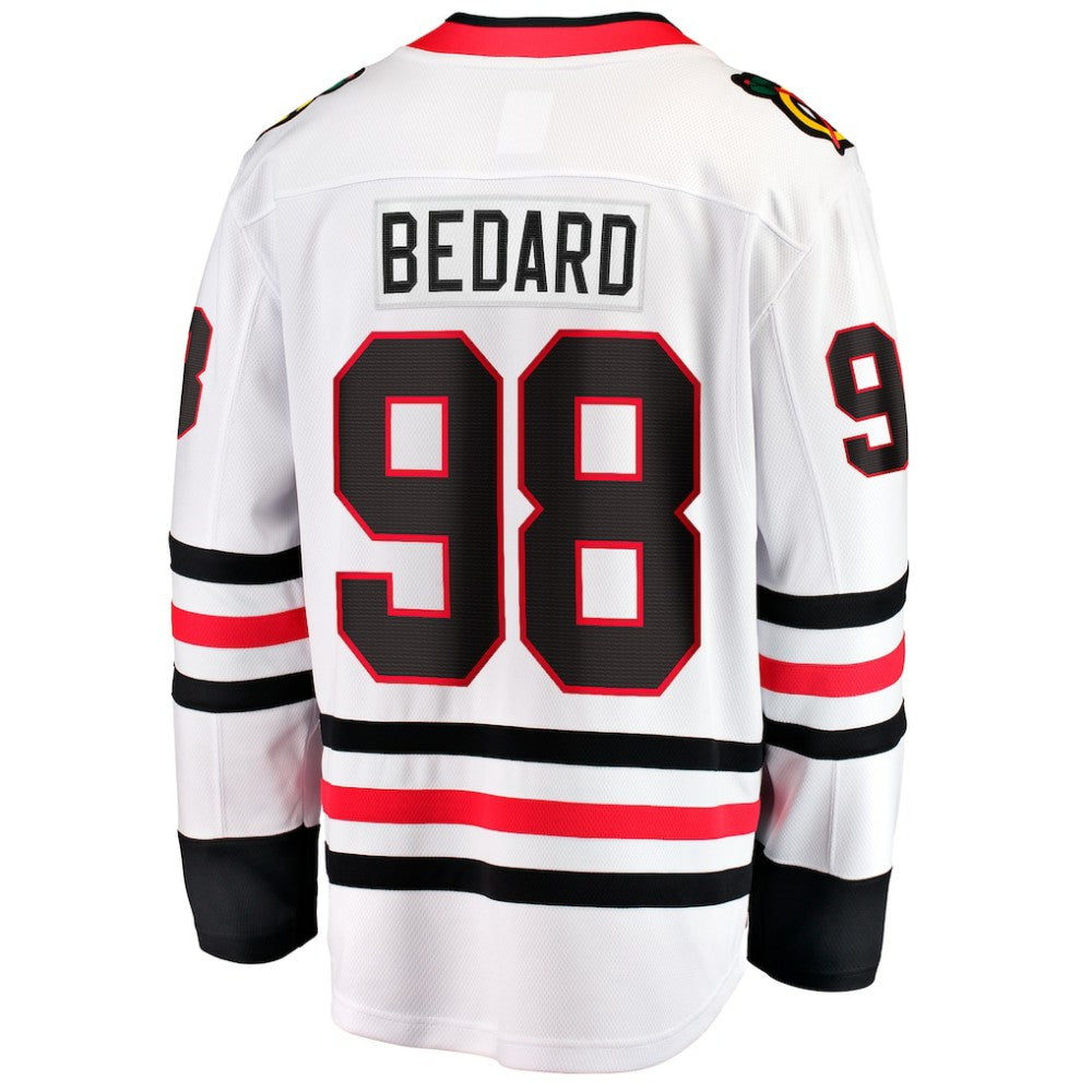 Connor Bedard Chicago Blackhawks Fanatics Away Breakaway Player Jersey - White | NHL Jerseys