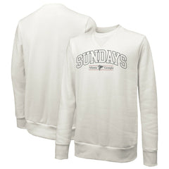 Atlanta Falcons Majestic Threads Unisex Sundays Block Letter Crewneck Pullover Sweatshirt White - NFL