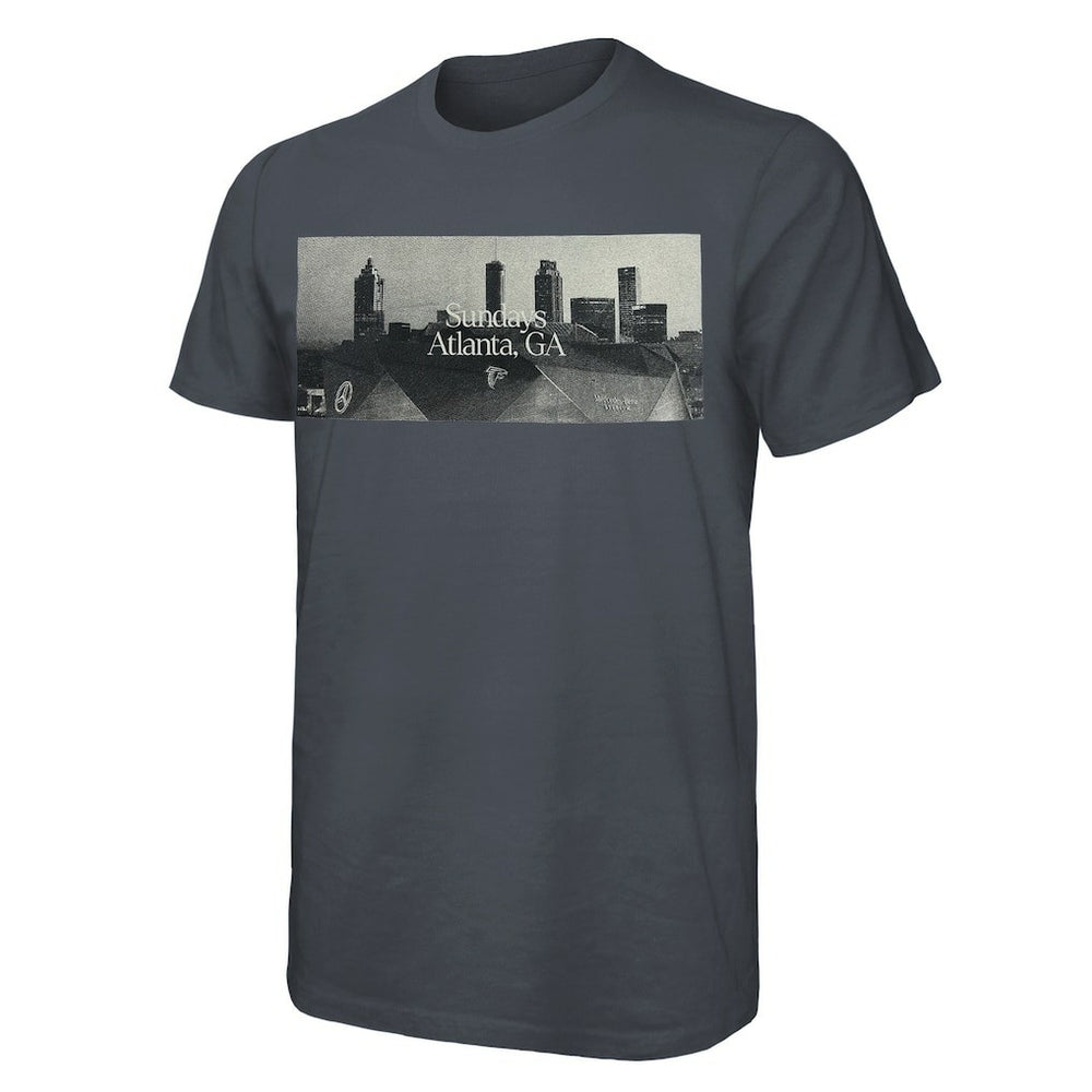 Atlanta Falcons Majestic Threads Sundays Skyline T-Shirt Gray - NFL