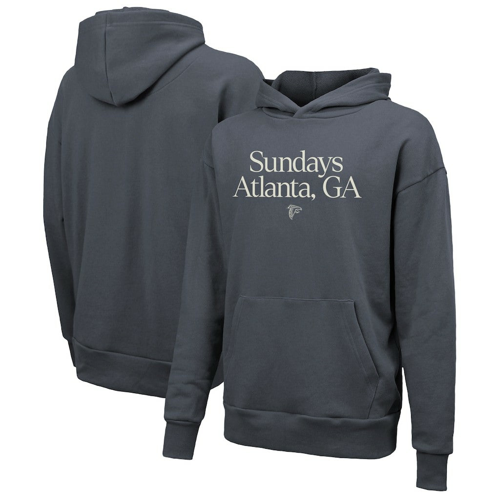 Atlanta Falcons Majestic Threads Unisex Sundays Pullover Hoodie Gray - NFL