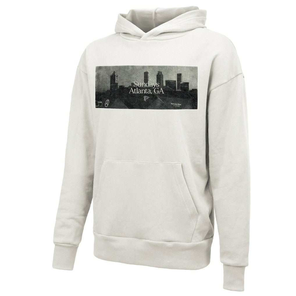 Atlanta Falcons Majestic Threads Unisex Sundays Skyline Pullover Hoodie White - NFL
