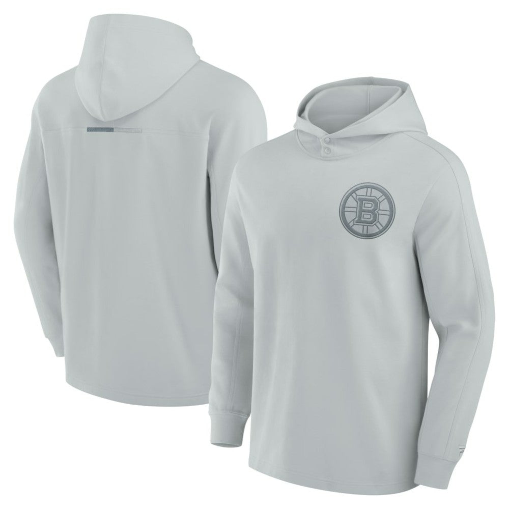 Boston Bruins Fanatics Elements Lightweight Tri-Blend Fleece Hoodie Gray