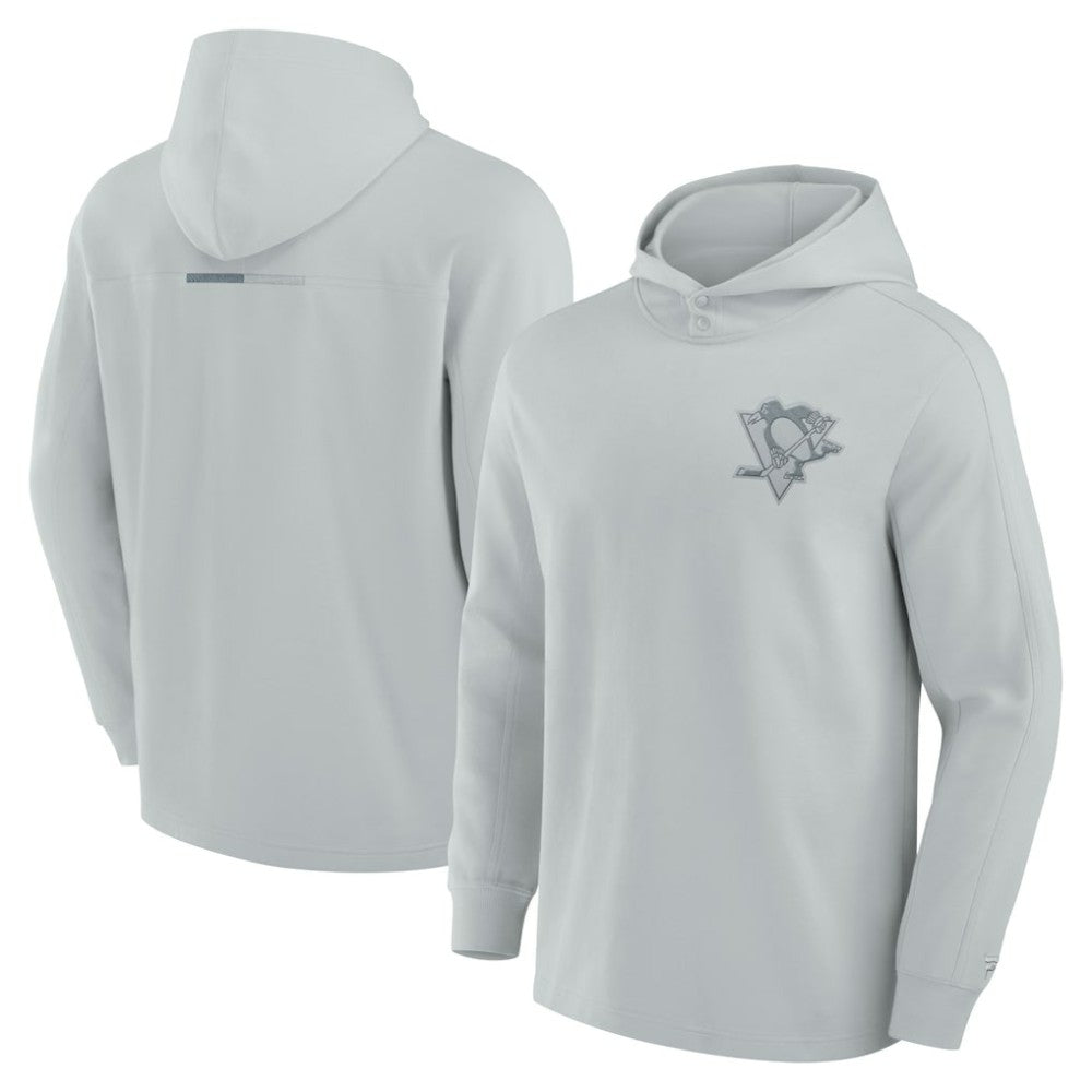 Pittsburgh Penguins Fanatics Elements Lightweight Tri-Blend Fleece Hoodie Gray
