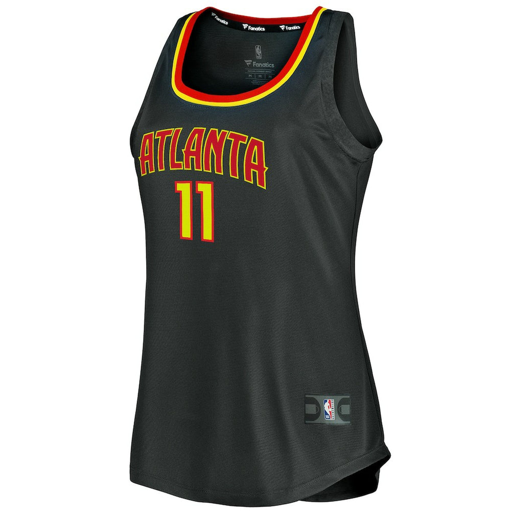 Fanatics - Trae Young Atlanta Hawks Women's Fast Break Tank Jersey - Icon Edition - Black