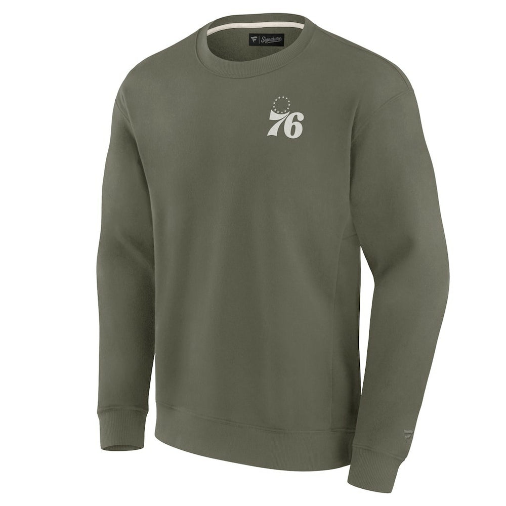 Fanatics - Philadelphia 76ers Unisex Elements Super Soft Fleece Pullover Sweatshirt - Olive