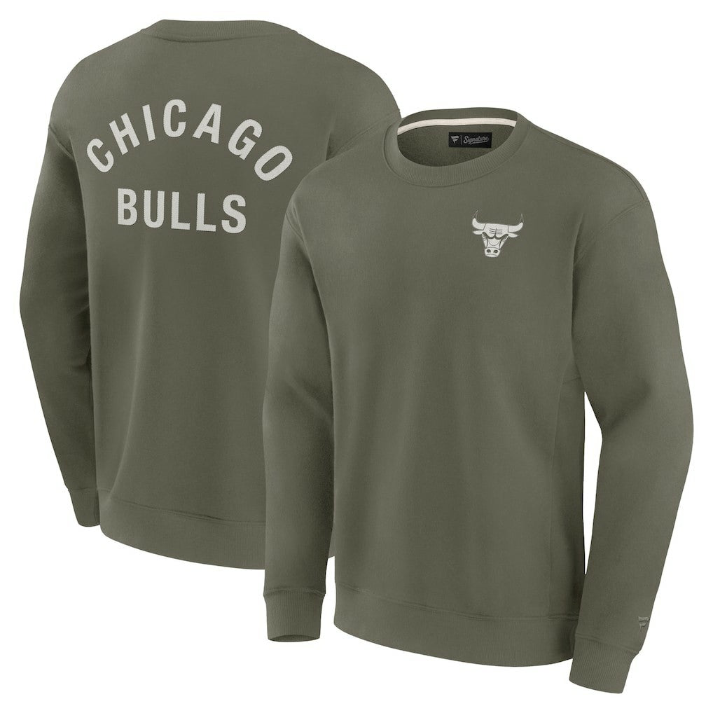 Fanatics - Chicago Bulls Unisex Elements Super Soft Fleece Pullover Sweatshirt - Olive