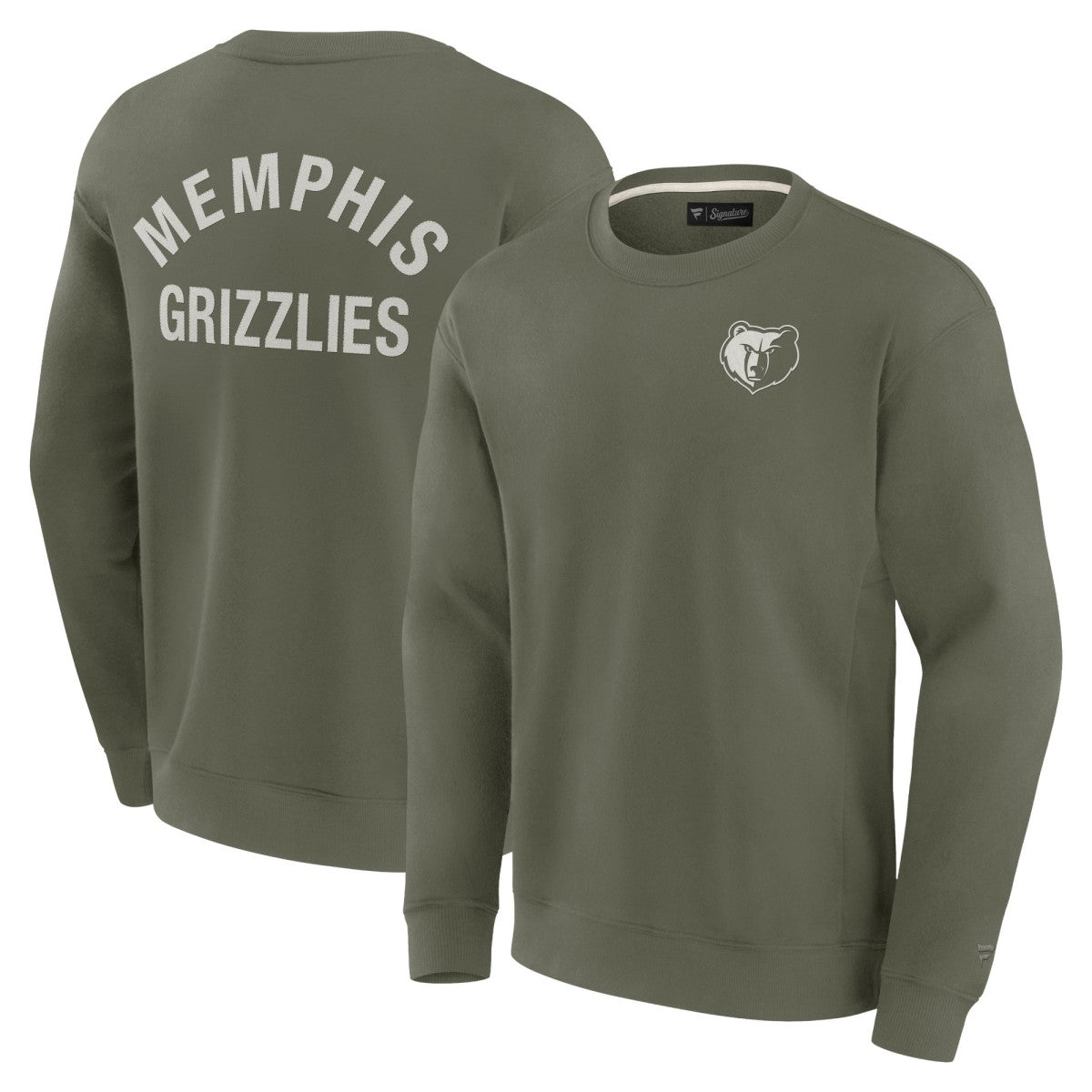Fanatics - Memphis Grizzlies Unisex Elements Super Soft Fleece Pullover Sweatshirt - Olive