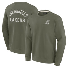 Fanatics - Los Angeles Lakers Unisex Elements Super Soft Fleece Pullover Sweatshirt - Olive