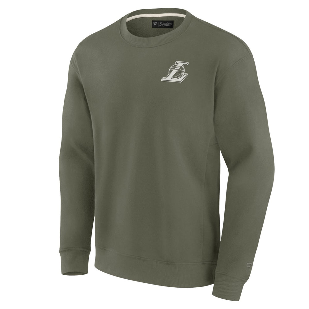 Fanatics - Los Angeles Lakers Unisex Elements Super Soft Fleece Pullover Sweatshirt - Olive