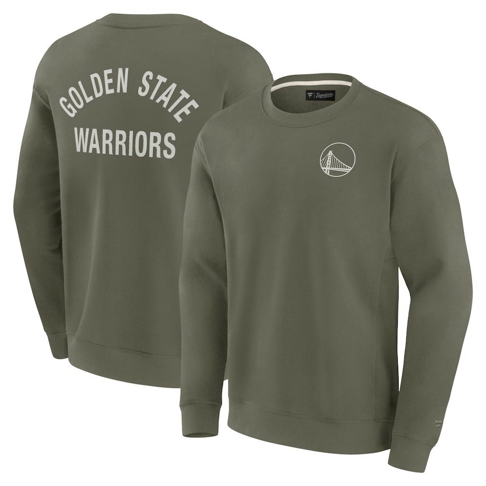 Fanatics - Golden State Warriors Unisex Elements Super Soft Fleece Pullover Sweatshirt - Olive