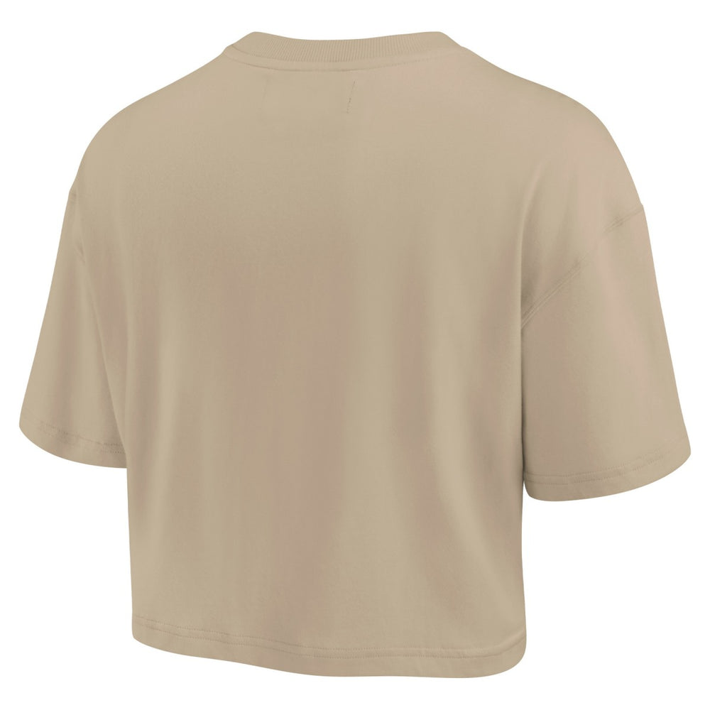 Fanatics - New Orleans Pelicans Women's Elements Super Soft Boxy Cropped T-Shirt - Khaki