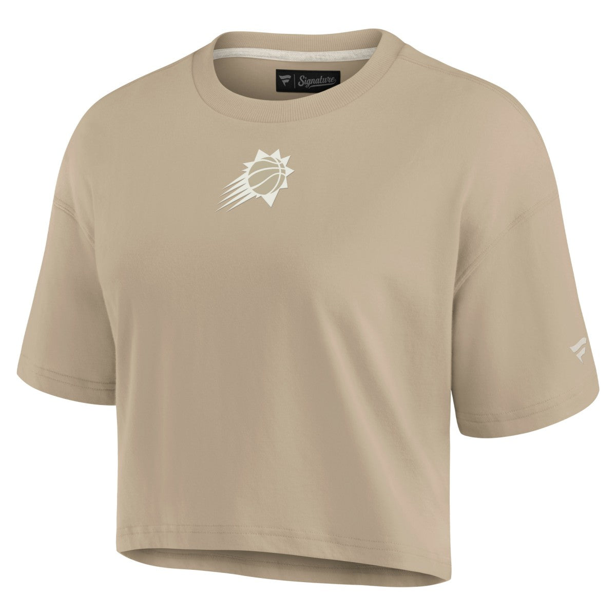 Fanatics - Phoenix Suns Women's Elements Super Soft Boxy Cropped T-Shirt - Khaki