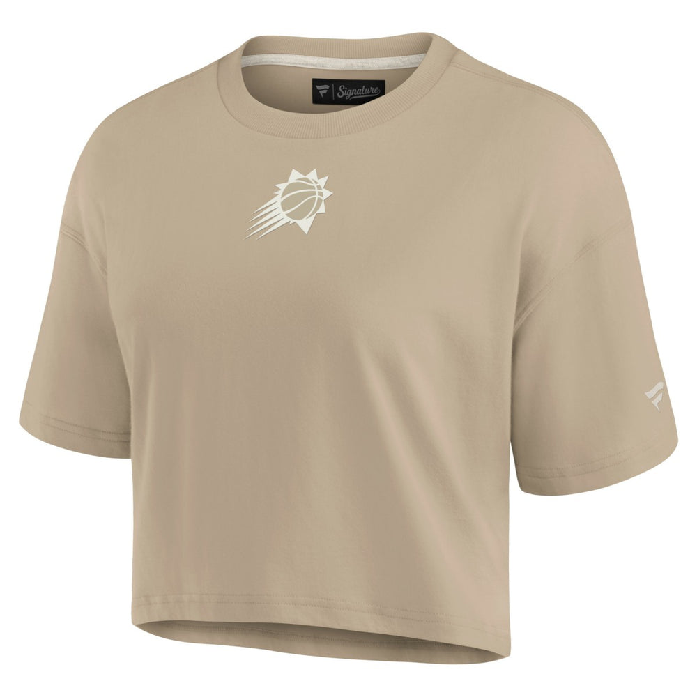 Fanatics - Phoenix Suns Women's Elements Super Soft Boxy Cropped T-Shirt - Khaki
