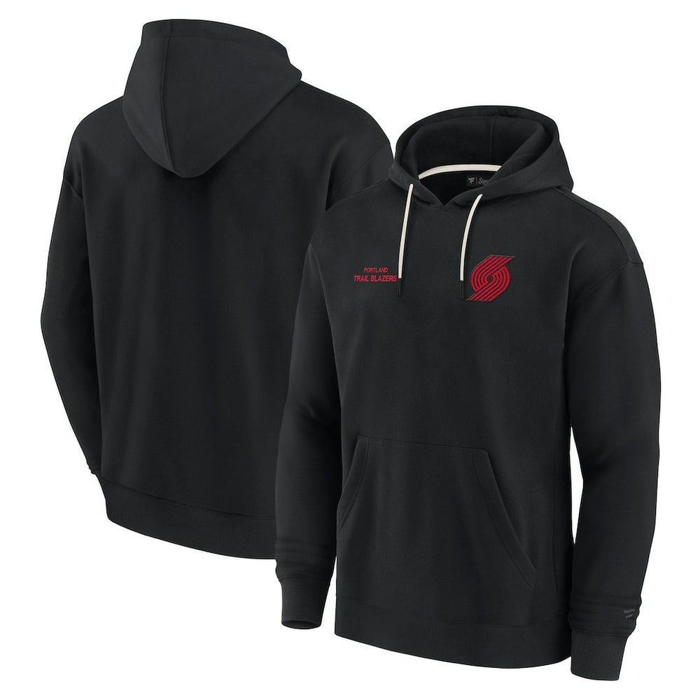 Fanatics - Portland Trail Blazers Unisex Elements Super Soft Fleece Pullover Hoodie - Black