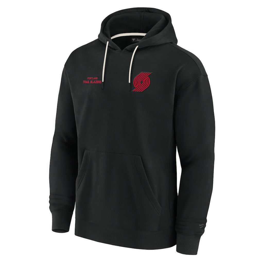 Fanatics - Portland Trail Blazers Unisex Elements Super Soft Fleece Pullover Hoodie - Black