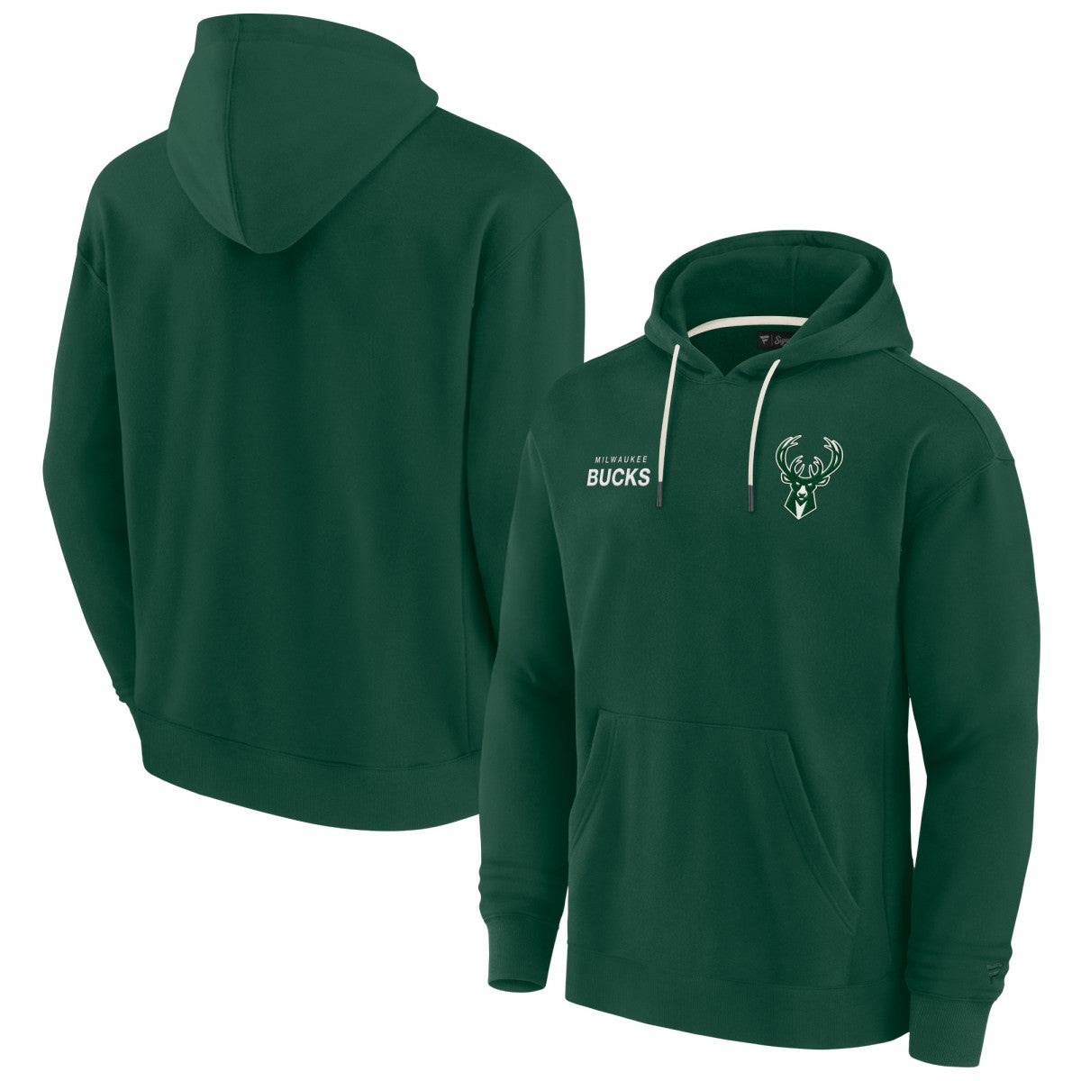 Fanatics - Milwaukee Bucks Unisex Elements Super Soft Fleece Pullover Hoodie - Hunter Green