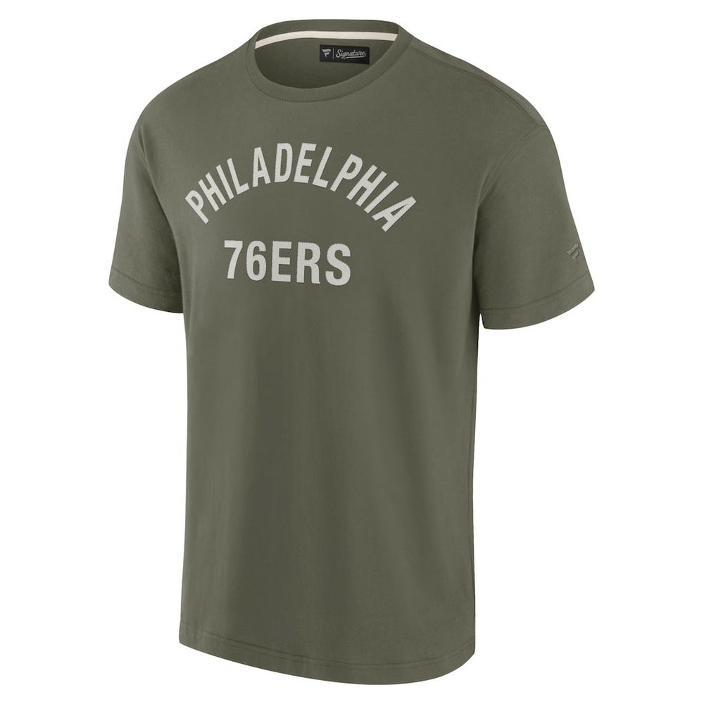 Fanatics - Philadelphia 76ers Unisex Elements Super Soft Short Sleeve T-Shirt - Olive
