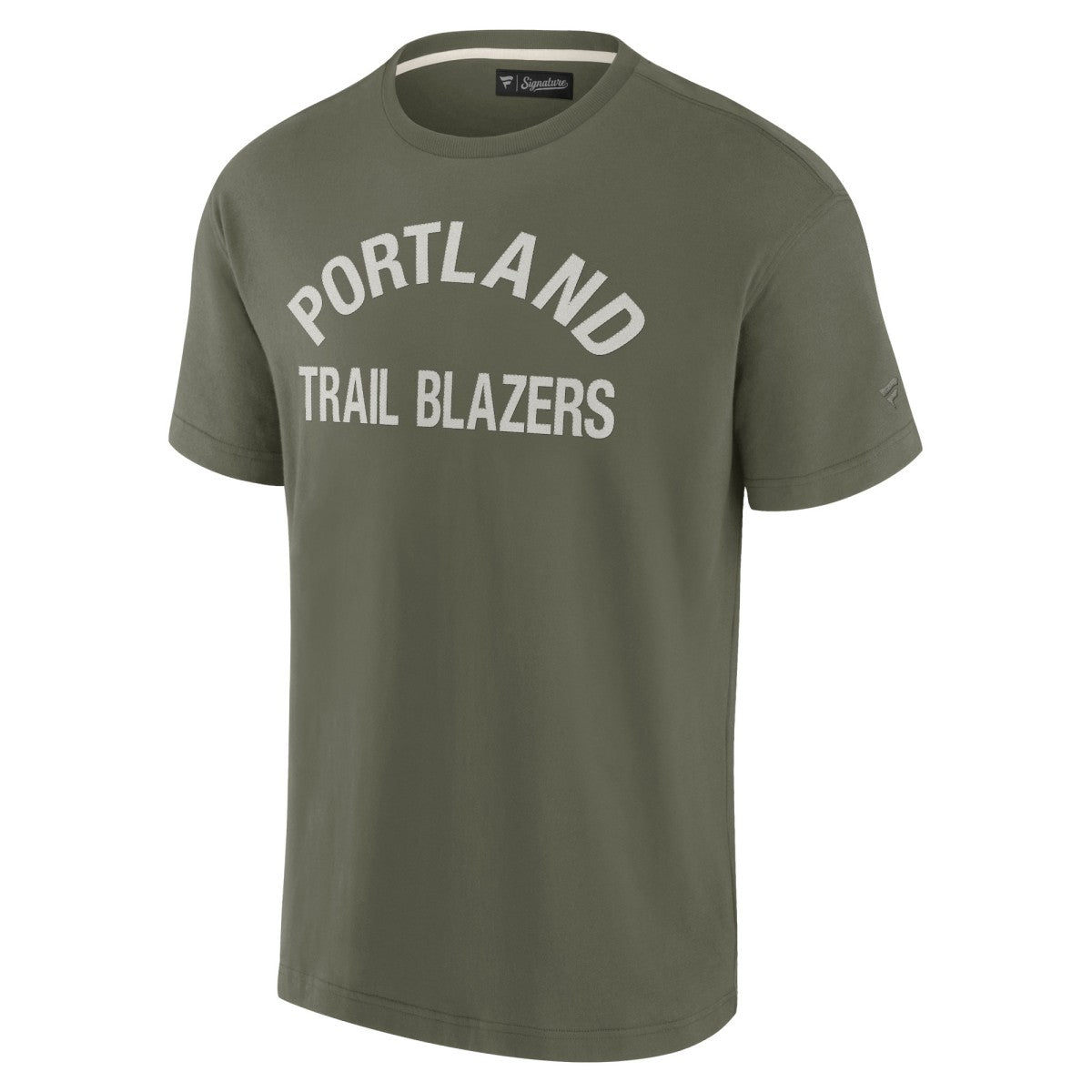 Fanatics - Portland Trail Blazers Unisex Elements Super Soft Short Sleeve T-Shirt - Olive