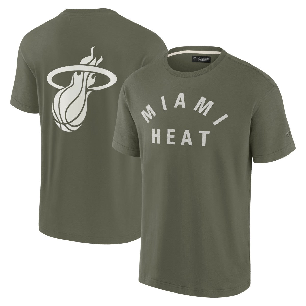 Fanatics - Miami Heat Unisex Elements Super Soft Short Sleeve T-Shirt - Olive