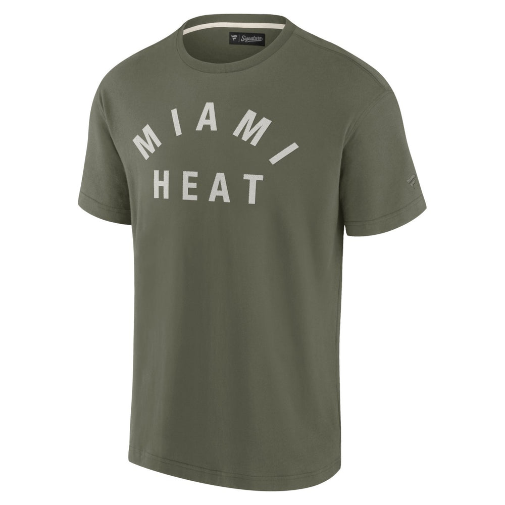 Fanatics - Miami Heat Unisex Elements Super Soft Short Sleeve T-Shirt - Olive