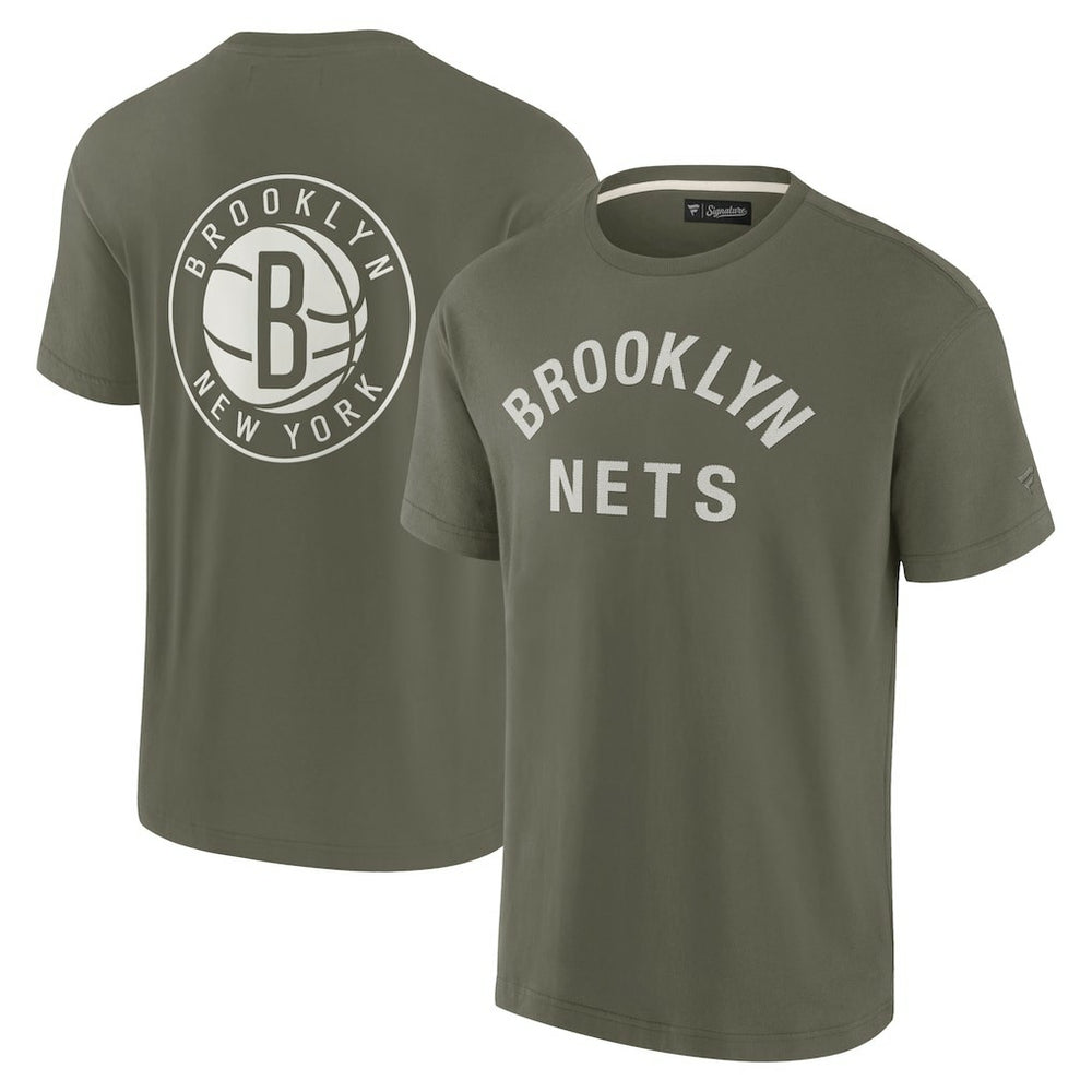 Fanatics - Brooklyn Nets Unisex Elements Super Soft Short Sleeve T-Shirt - Olive
