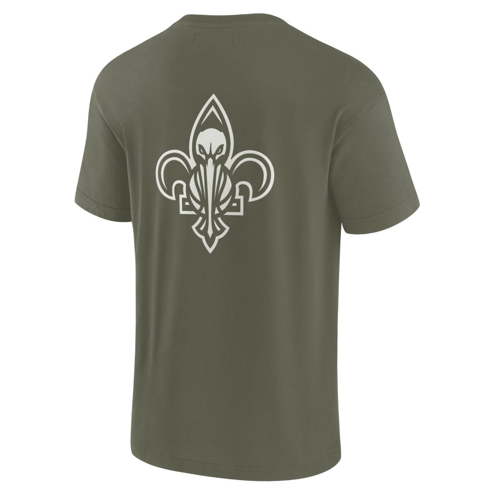 Fanatics - New Orleans Pelicans Unisex Elements Super Soft Short Sleeve T-Shirt - Olive