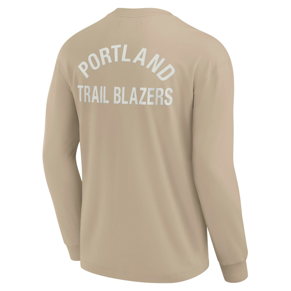 Fanatics - Portland Trail Blazers Unisex Elements Super Soft Long Sleeve T-Shirt - Khaki