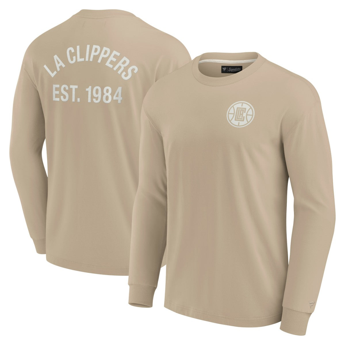 Fanatics - LA Clippers Unisex Elements Super Soft Long Sleeve T-Shirt - Khaki
